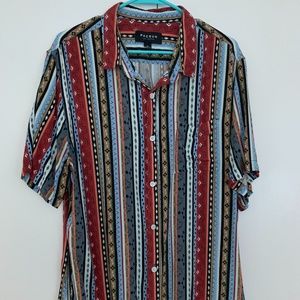 Pattern Striped Button Up